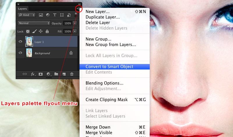 Convert to smart object in the layers fly out menu in Photoshop allow for non-destructive image editing